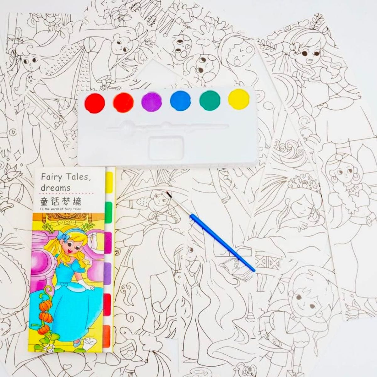 GENERICO - Set De Pintura Para Pintar  Libro Dibujo