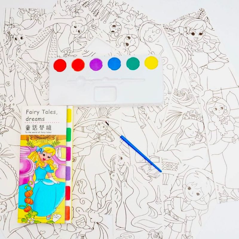 GENERICO - Set De Pintura Para Pintar  Libro Dibujo
