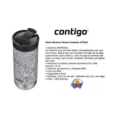 Imagen 2 del producto Vaso ® Mug Huron Sake Vaso Térmico 473 Ml Gris 16 Oz