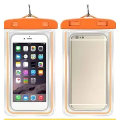 GENERICO - Funda Celular Impermeable Sumergible Carcasa Protectora NARANJA