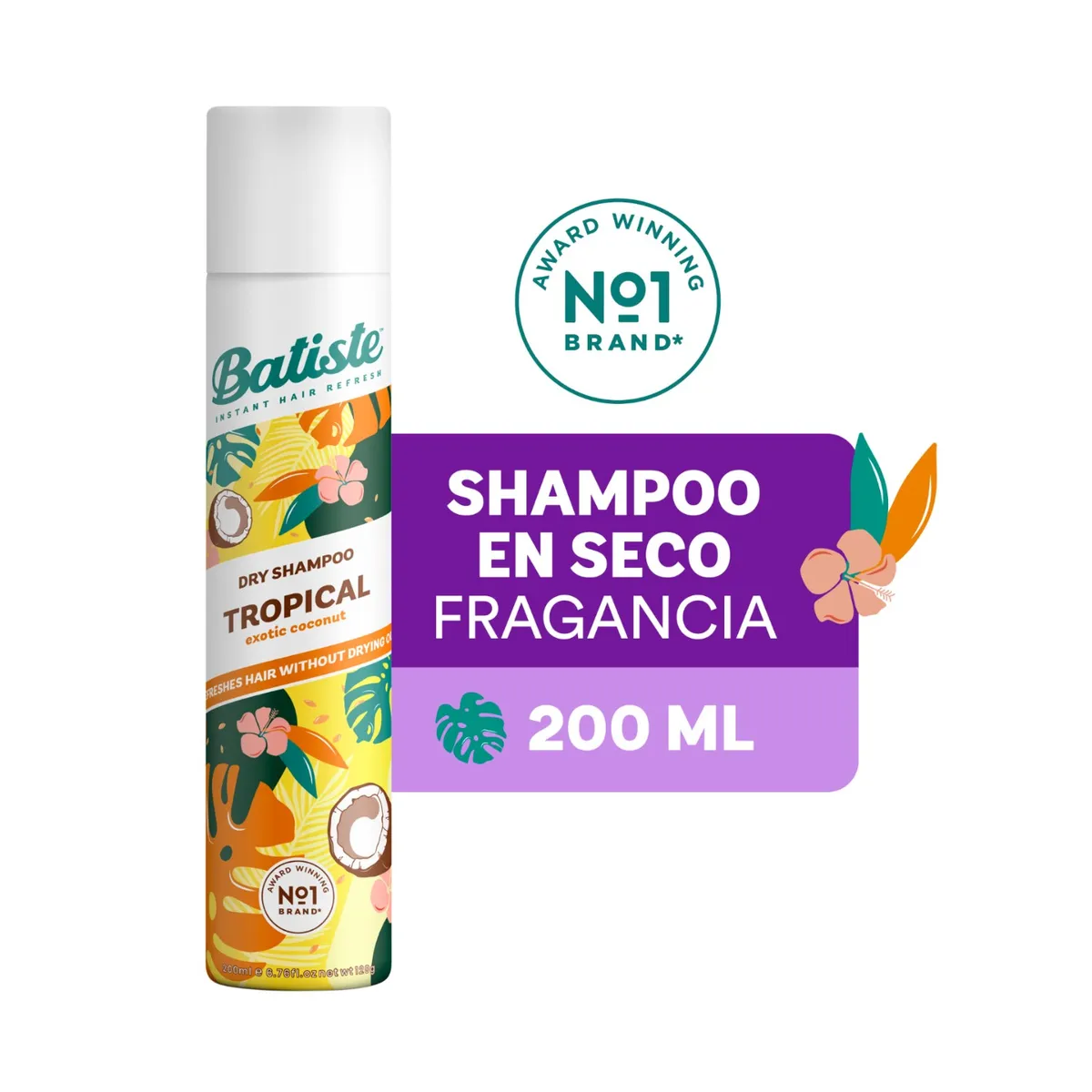 BATISTE - Shampoo en seco Batiste Tropical 200ml