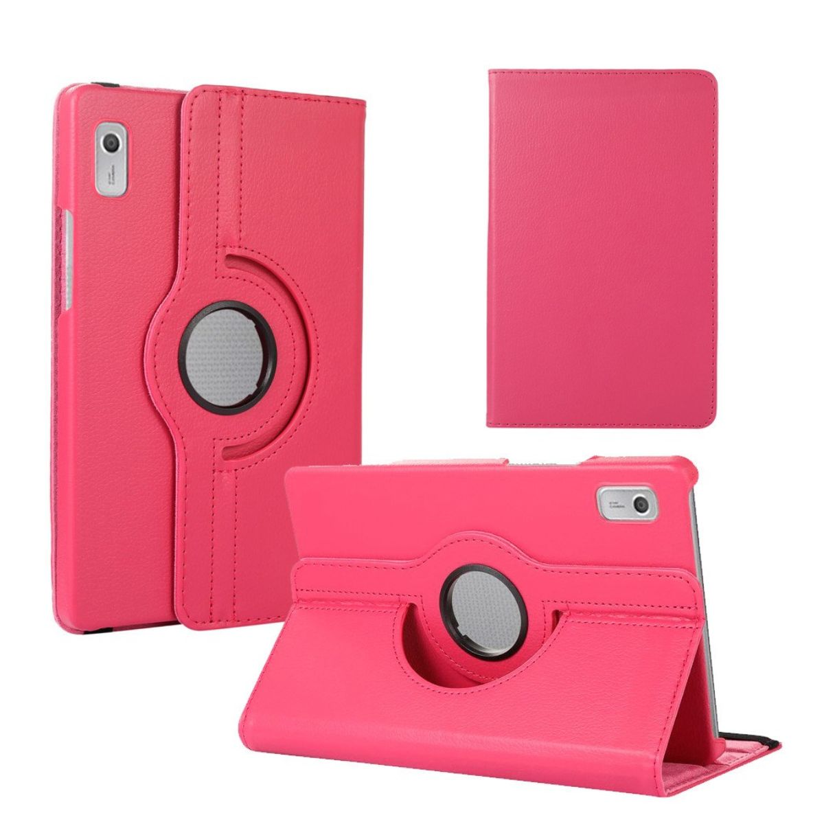 GENERICO - Carcasa Funda Giratoria Para Tablet Lenovo M9 Tb310 Fucsia