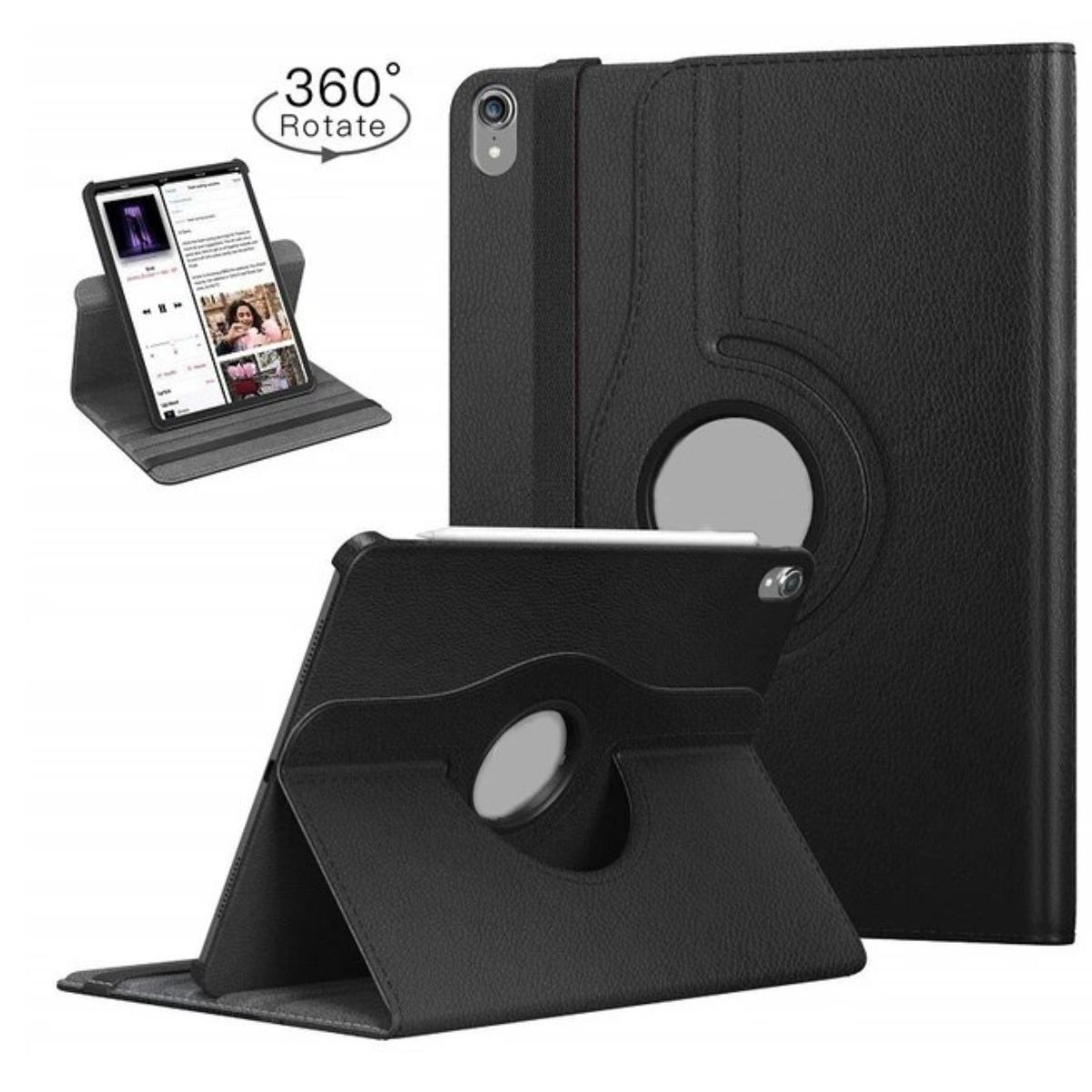 GENERICO - Carcasa Funda Giratoria Para Tablet Lenovo M9 Tb310 Negro