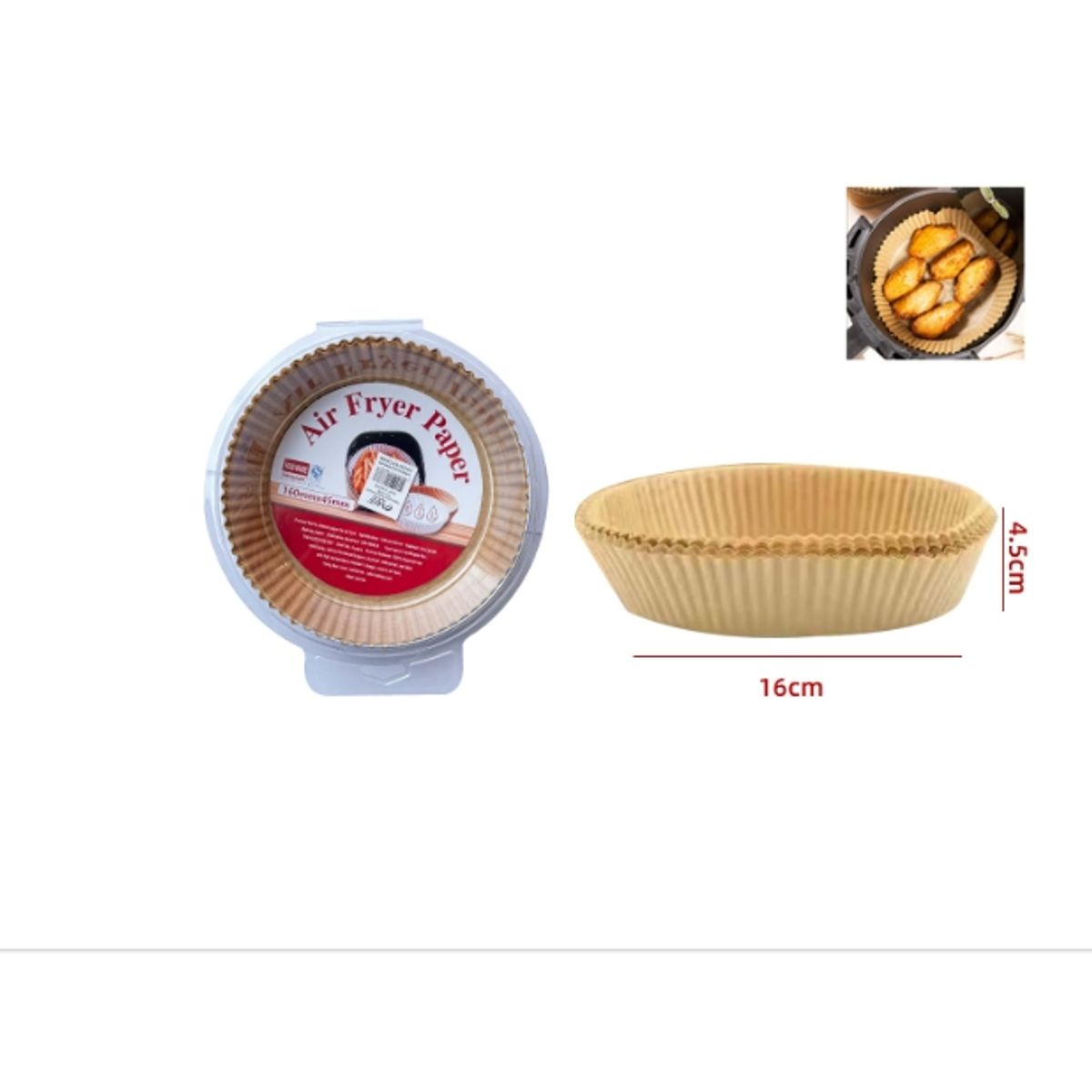 GENERICO - Papel Para Freidora De Aire 16X45CM 50Pcs