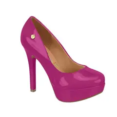 VIZZANO - Zapato Taco Plataforma Efecto Charol Magenta