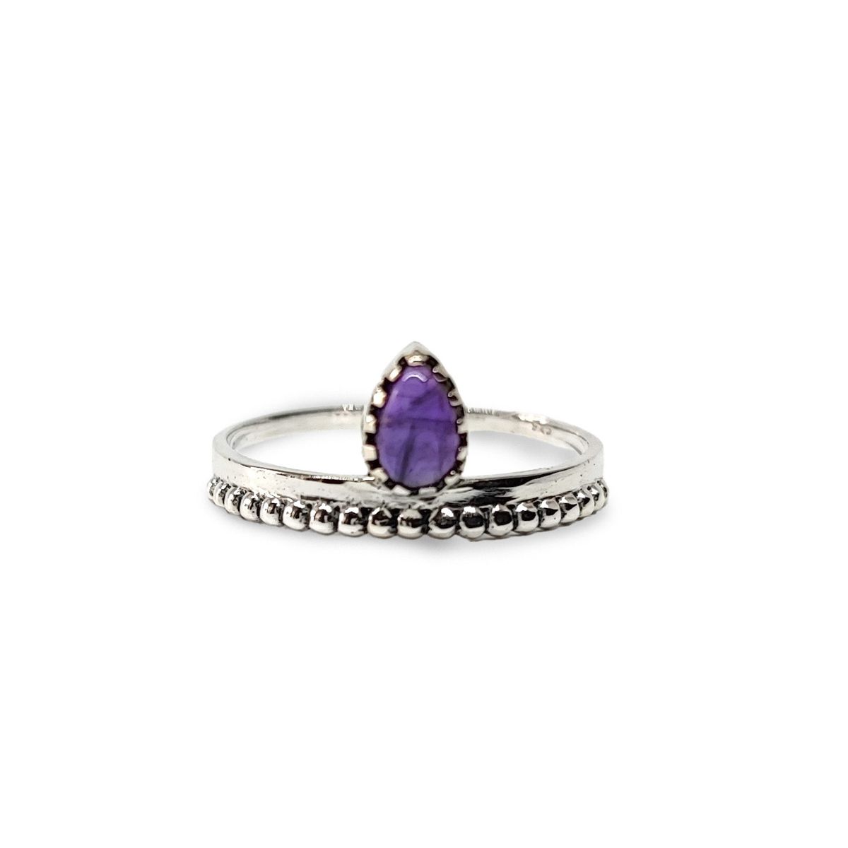 ANDREA COGGIOLA JOYAS - Anillo Ekisha Amatista Plata Fina 925