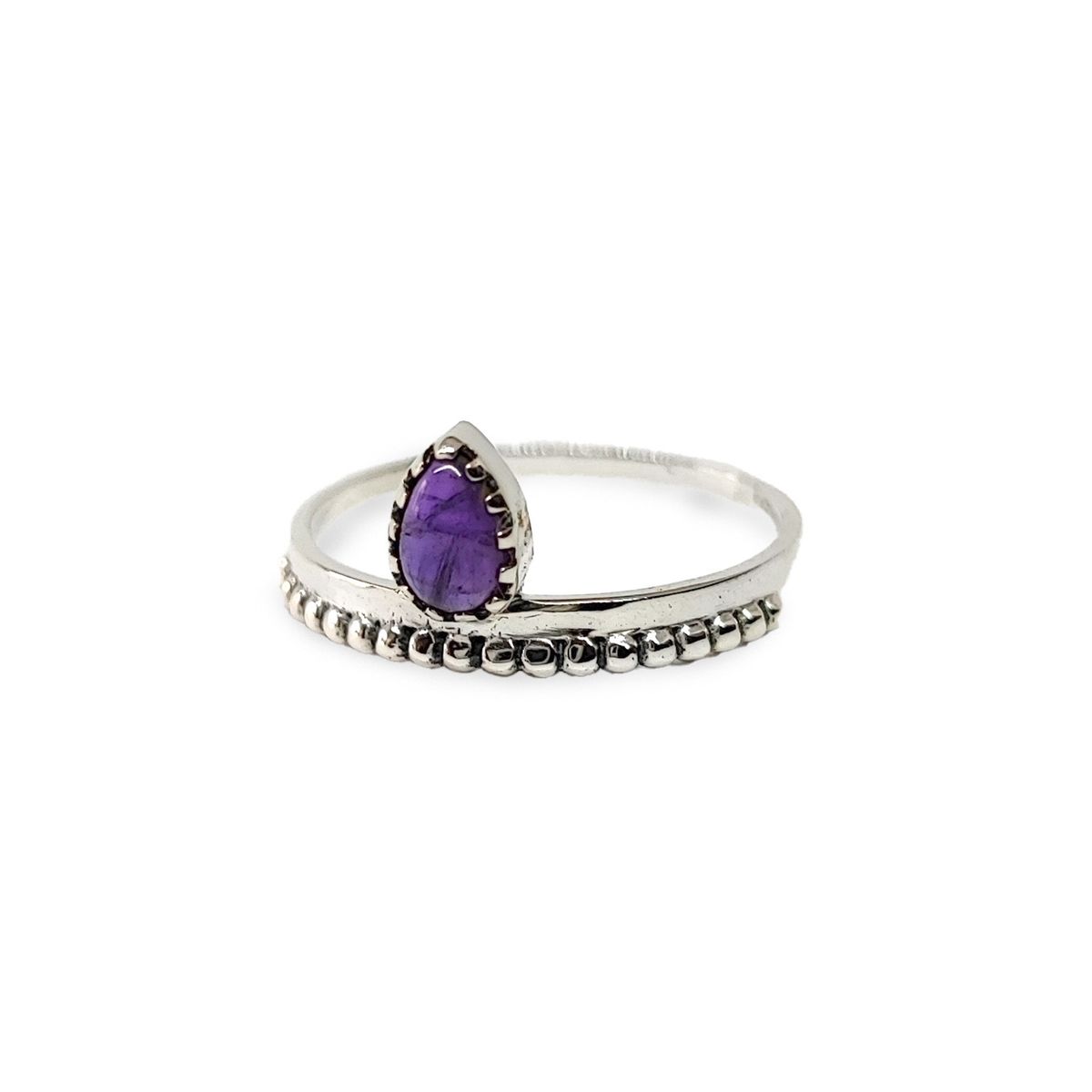 ANDREA COGGIOLA JOYAS - Anillo Ekisha Amatista Plata Fina 925
