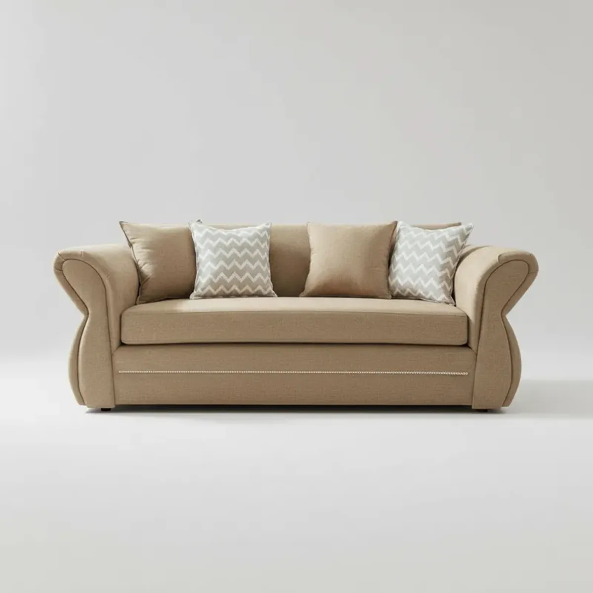 FLOBAL - Sofá 3 Cuerpos Grecia - Beige Repelente a Líquidos