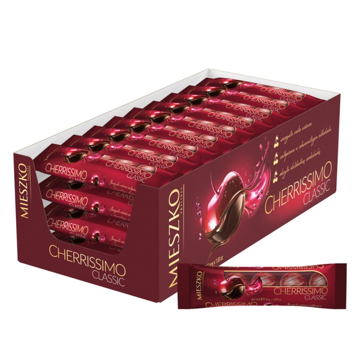 GENERICO - Bombones Rellenos Cerezas Al Licor Mieszko 36x52g