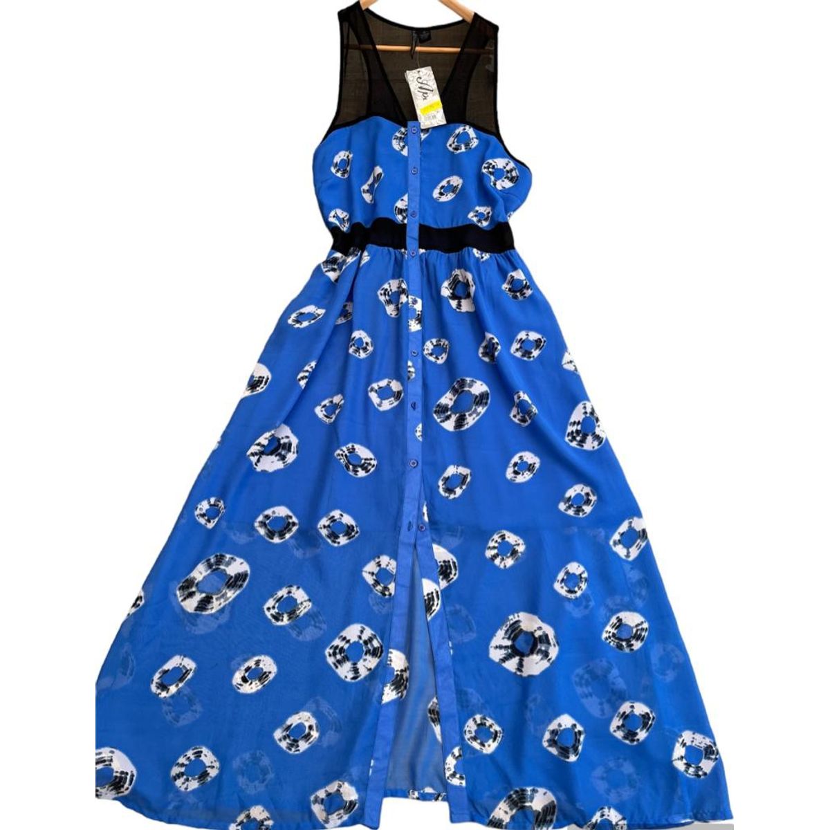 APOLLO - VESTIDO LARGO GASA ESTAMPADO SIN MANGAS