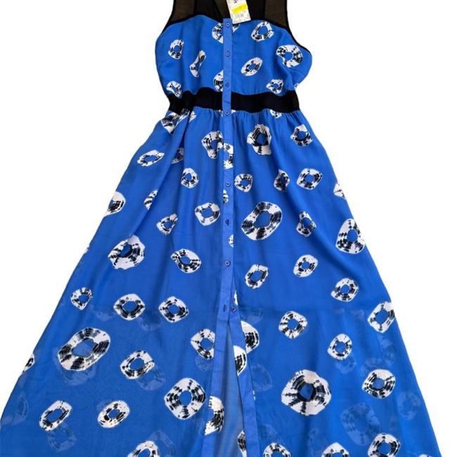 APOLLO - VESTIDO LARGO GASA ESTAMPADO SIN MANGAS