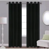 CORTINA NEGRA ENGOMADA UNICOLOR blackout 2 PAÑOS 140X230