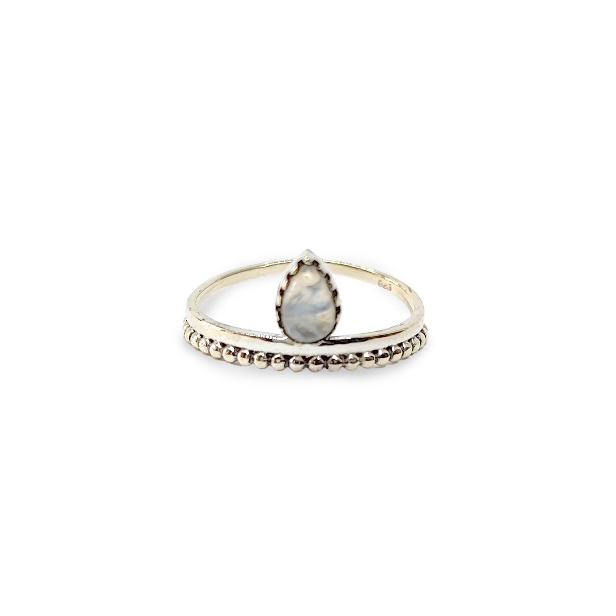 COGGIOLA - Anillo Ekisha Piedra Luna Plata Fina 925