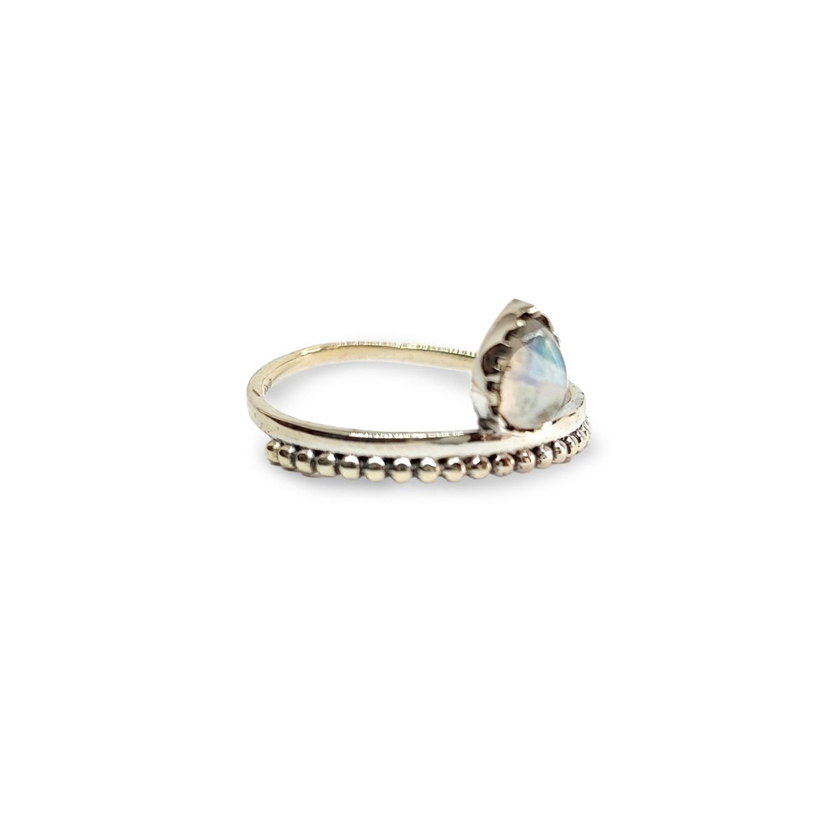 COGGIOLA - Anillo Ekisha Piedra Luna Plata Fina 925