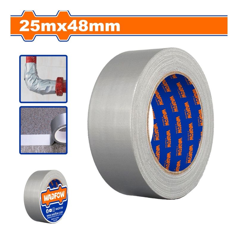 WADFOW - Cinta Adhesiva Multiuso 48 Mm 25 M Gris Wadfow Wvt2h12