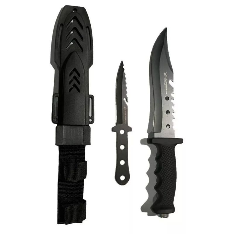 DEFENSOR FOREVER - Cuchillo Para Camping1 Pequeño Y Funda Para Caza