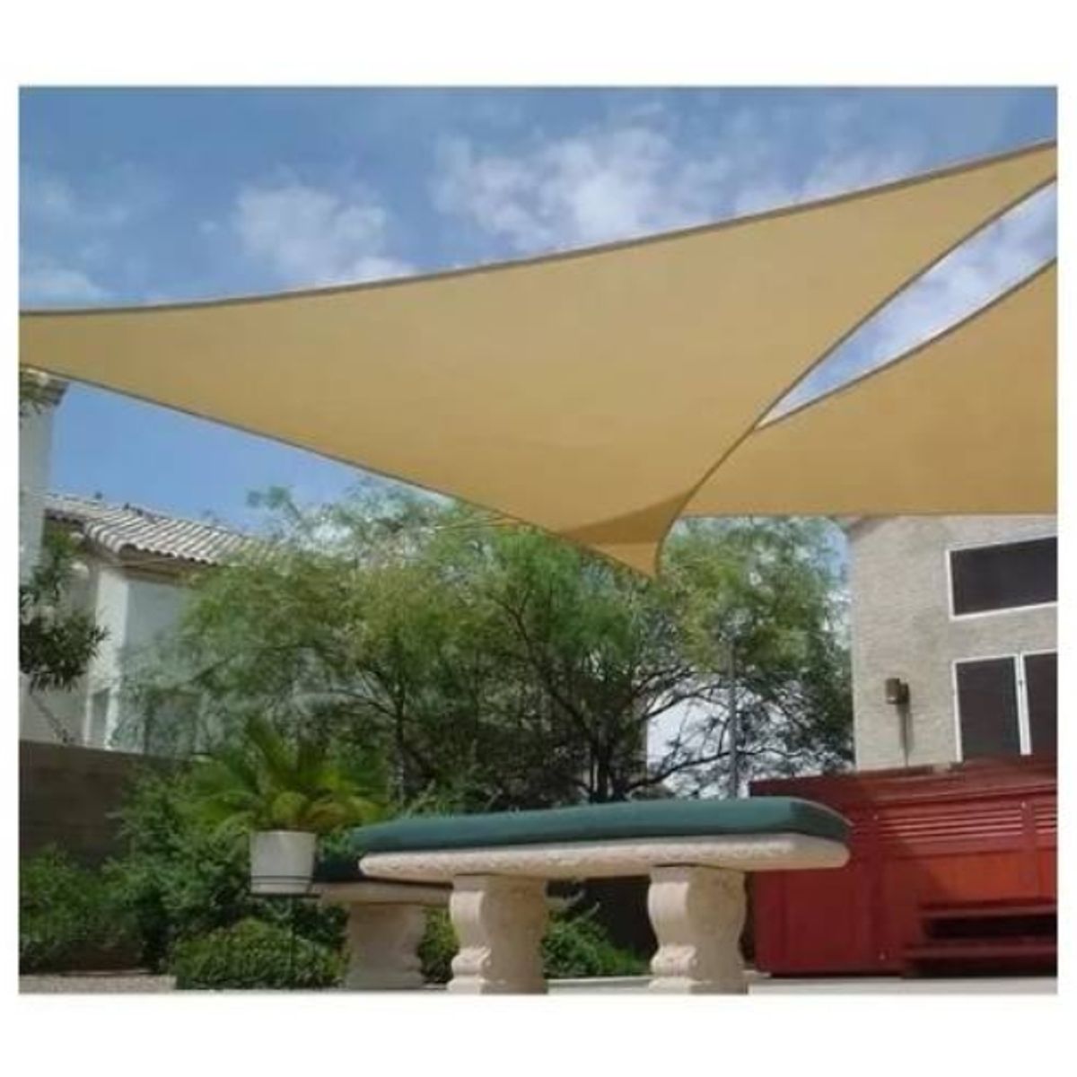 GENERICO - Vela Sombra 5mx5mx5m Toldos Vela Malla Sombra Triangular