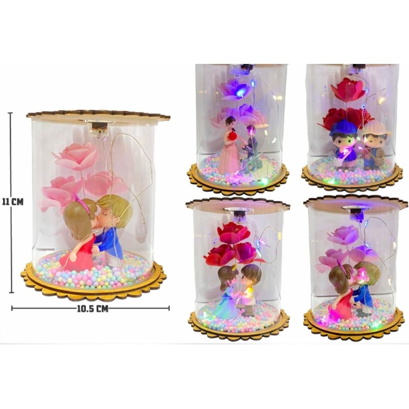 GENERICO - Regalo Chico Con Luz Led San Valentin Diseños Surtidos - Rojo