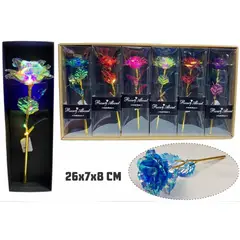 GENERICO - Flor Eterna Con Luz Led San Valentín Tornasol