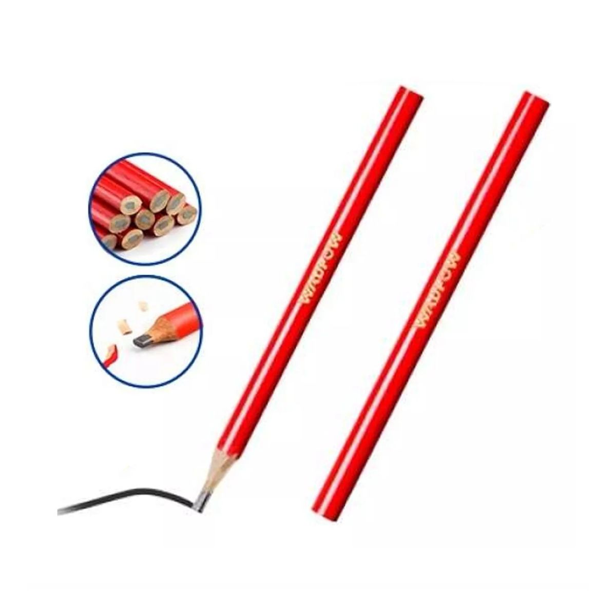 WADFOW - Set De 12 Lapiz Carpintero Negro Wadfow Wmq1512