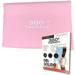 360 THERAPY - Compresa de Gel Sólido para Alivio de Brazos y Piernas Talla XL Rosa