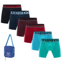 Pack de 6 Boxer Medio Algodón Hombre Con Bolso Regalo