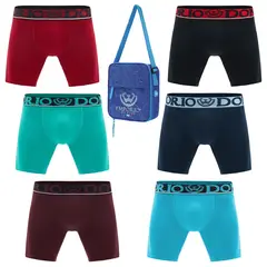 GIOVACCHINO - Pack de 6 Boxer Medio Algodón Hombre Con Bolso Regalo