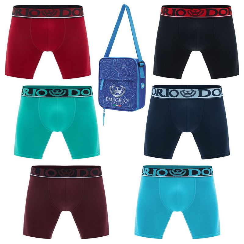 GIOVACCHINO - Pack de 6 Boxer Medio Algodón Hombre Con Bolso Regalo
