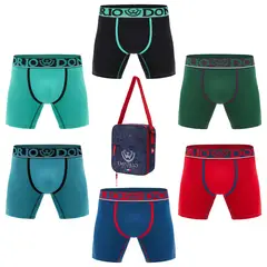 GIOVACCHINO - Pack de 6 Boxer Medio Algodón Hombre Con Bolso Regalo
