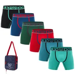 GIOVACCHINO - Pack de 6 Boxer Medio Algodón Hombre Con Bolso Regalo