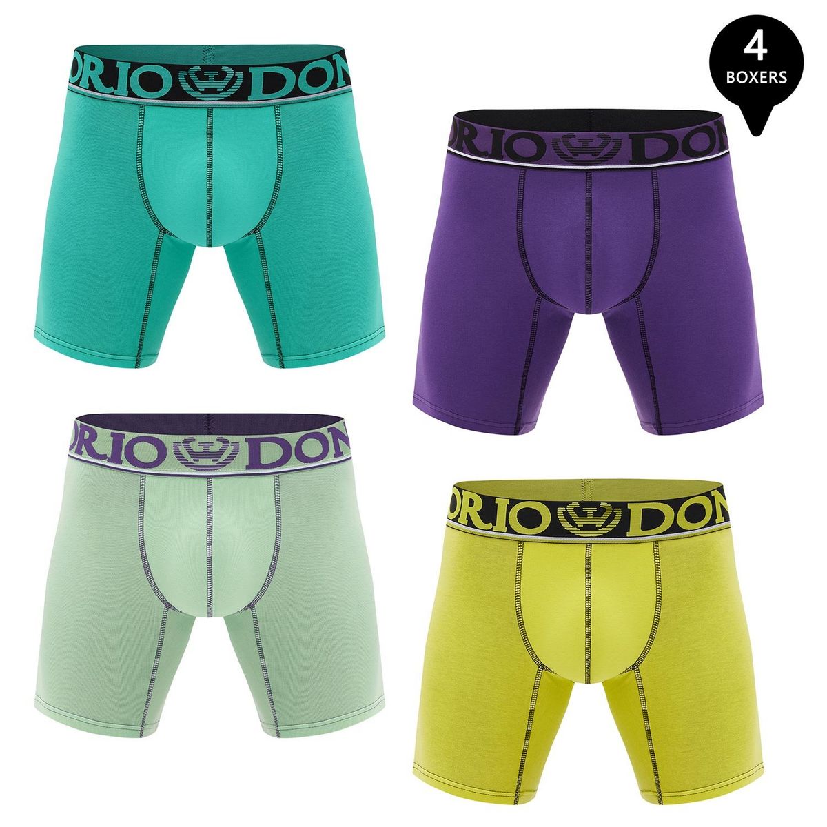 GIOVACCHINO - Pack de 4 Boxer Medio Algodón Hombre