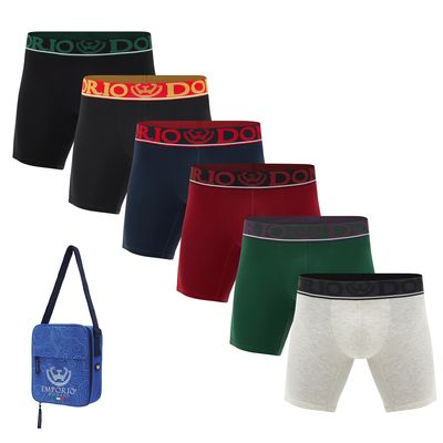 Imagen 1 del producto Pack de 6 Boxer Medio Algodón Hombre Con Bolso Regalo
