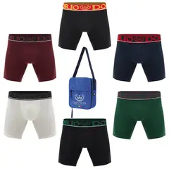 GIOVACCHINO - Pack de 6 Boxer Medio Algodón Hombre Con Bolso Regalo