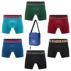 GIOVACCHINO - Pack de 6 Boxer Medio Algodón Hombre Con Bolso Regalo