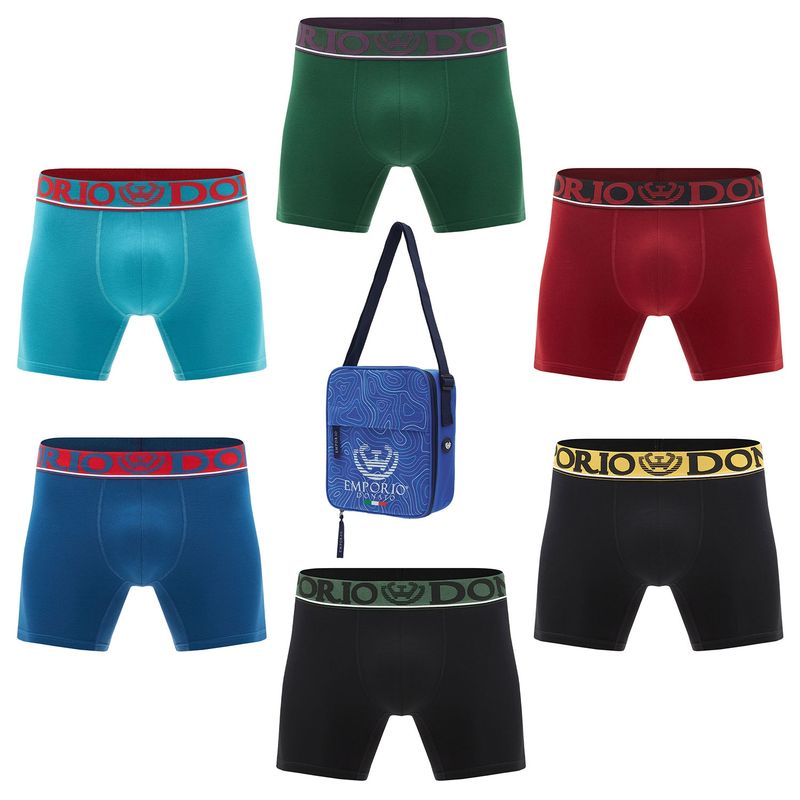 GIOVACCHINO - Pack de 6 Boxer Medio Algodón Hombre Con Bolso Regalo