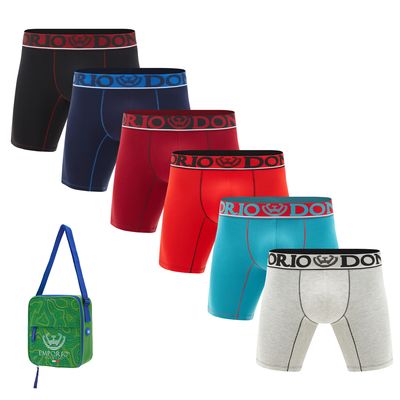 Imagen 1 del producto Pack de 6 Boxer Medio Algodón Hombre Con Bolso Regalo