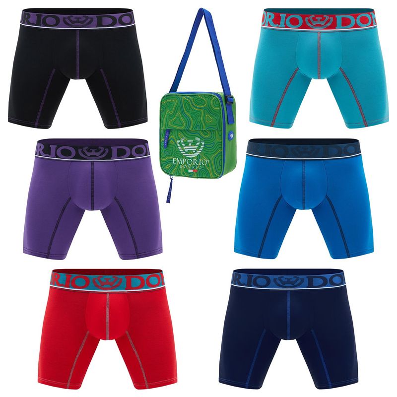 GIOVACCHINO - Pack de 6 Boxer Medio Algodón Hombre Con Bolso Regalo