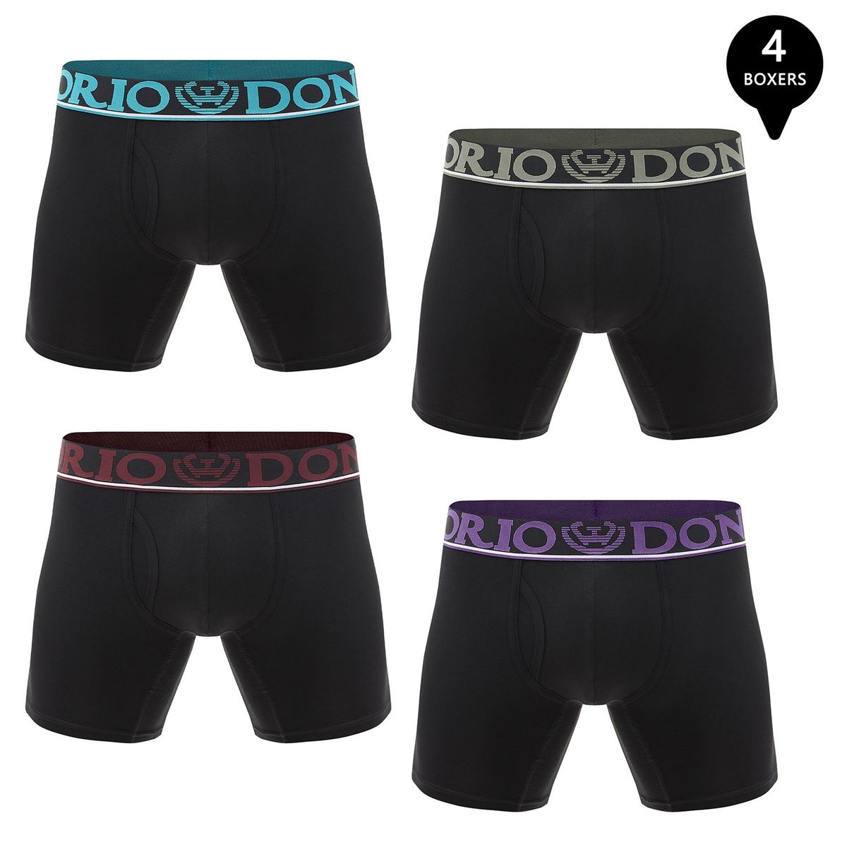 GIOVACCHINO - Pack de 4 Boxer Medio Algodón Hombre