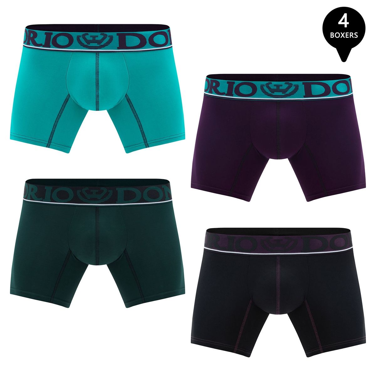 GIOVACCHINO - Pack de 4 Boxer Corto Algodón Hombre