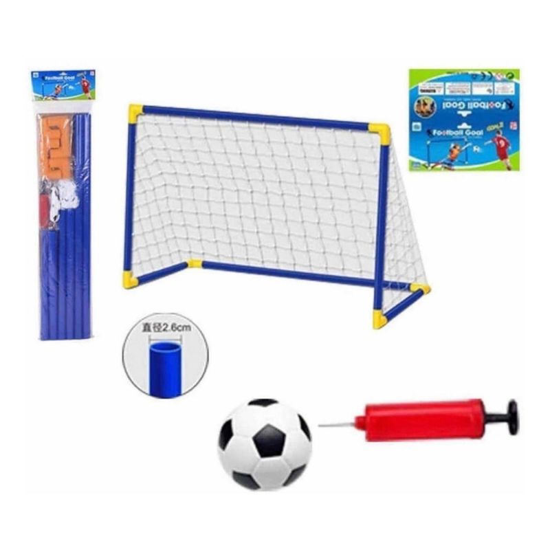 GENERICO - Pack Arcos De Futbol X2 ´ Pelota Bombin Juguete Para Niños