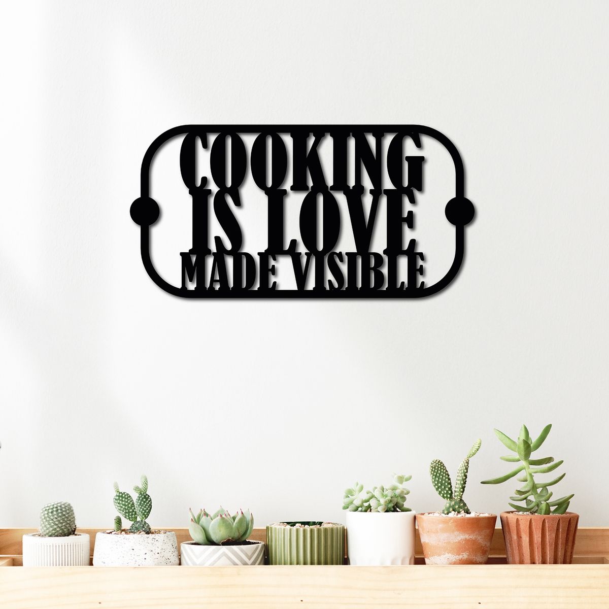 ELAB PROPIA - Cuadro Decorativo para Cocina 40x20cm - Madera Fun Republic