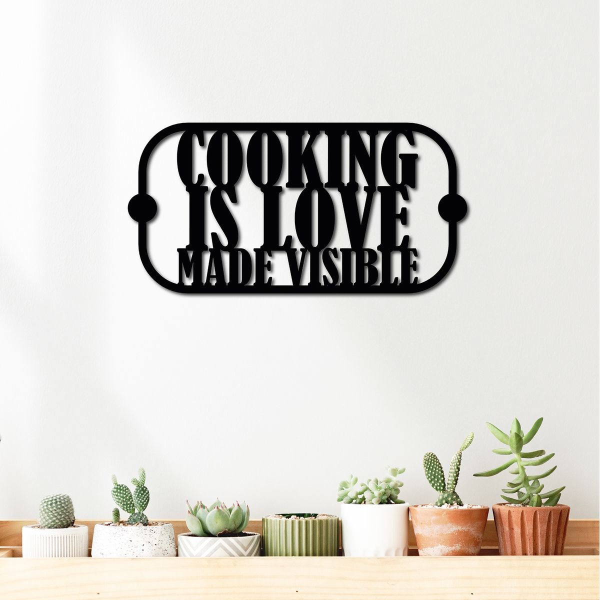 ELAB PROPIA - Cuadro Decorativo para Cocina 40x20cm - Madera Fun Republic