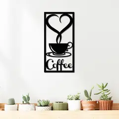 ELAB PROPIA - Cuadro Taza Café para Cocina 40x20cm - Madera Fun Republic