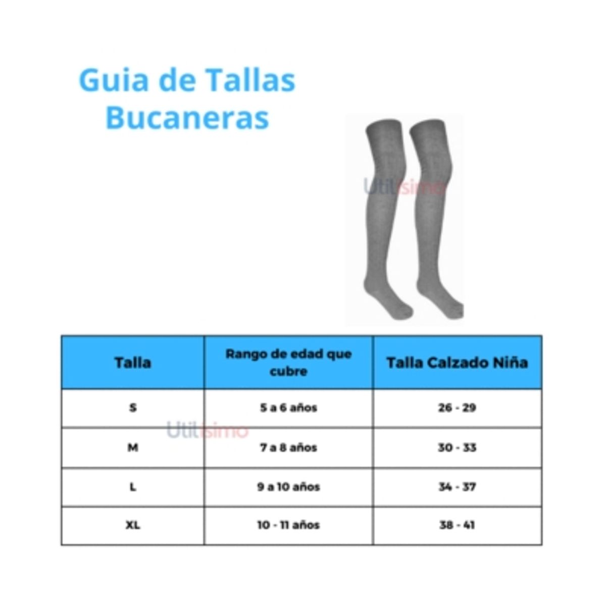 UTILISIMO - Pack 5 Bucaneras Escolares Azul Acrílico