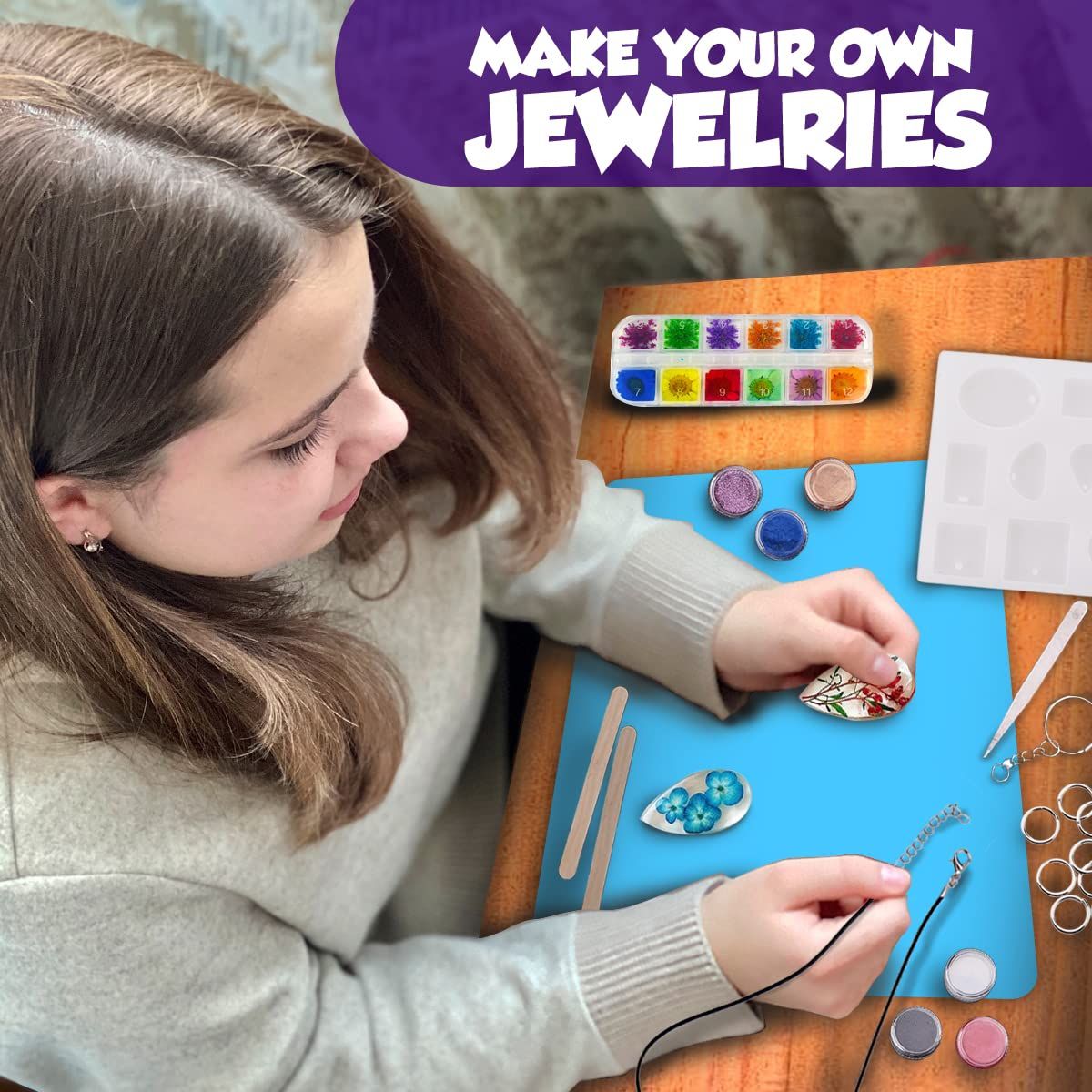 EVERSO - Set 159 Moldes Silicona Para Velas Resina Joyería Collar