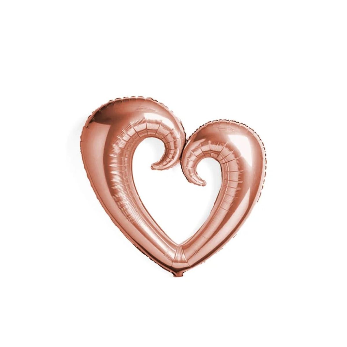 GENERICO - Globo Metalico Corazón Oro Rosa 100x108cm