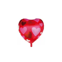 GENERICO - Globo Metalico Corazón Rojo 53x63 Cm