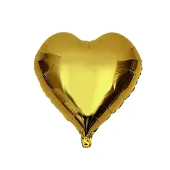 GENERICO - Globo Corazón Oro 18 Pulgadas