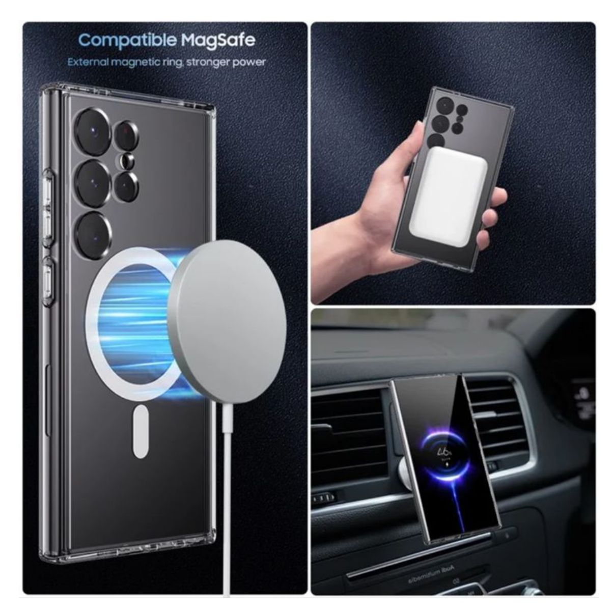 GENERICO - Carcasa Magnética Para Samsung S24 Ultra Magsafe