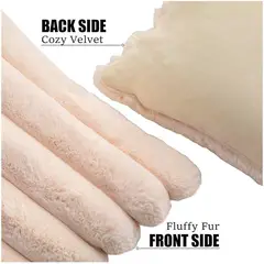 GENERICO - Pack funda de cojin piel de oveja sintetica 4545cm